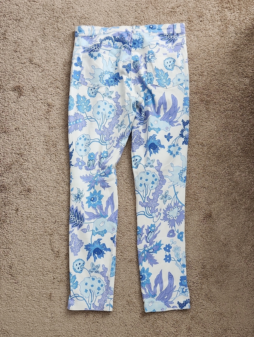 Gretchen Scott Floral Pants Medium Bohemian Cottagecore Cotton Blend Botanical - Picture 2 of 5